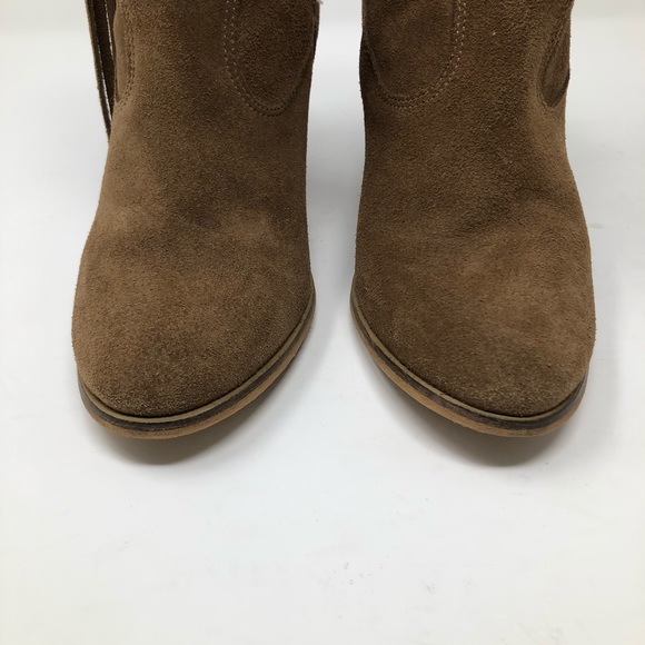 Anthropologie Howsty Marci Fringe Brown Boot Sz 38 - Picture 5 of 8